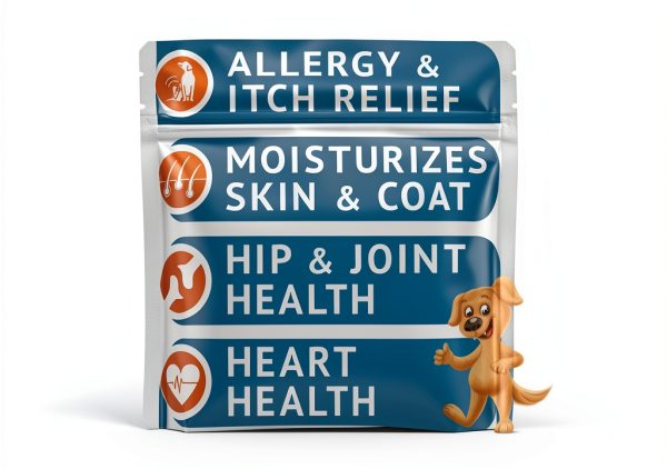 GOODGROWLIES Dog Itch Relief Chews Omega 3 Skin Health-1