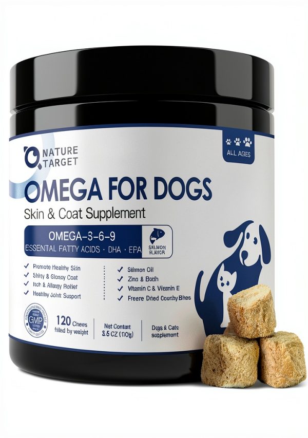 Nature Target Dog Fish Oil Chews Omega 3 6 9 Skin Coat-0