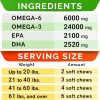 STRELLALAB Salmon Oil Omega 3 Dog Chews Skin Coat-5