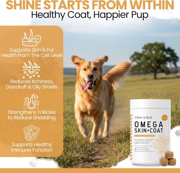 Dog Fish Oil Supplements Chew Heal Labs Omega Skin Coat-2