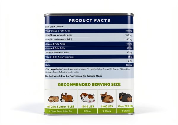 Nature Target Dog Fish Oil Chews Omega 3 6 9 Skin Coat-5