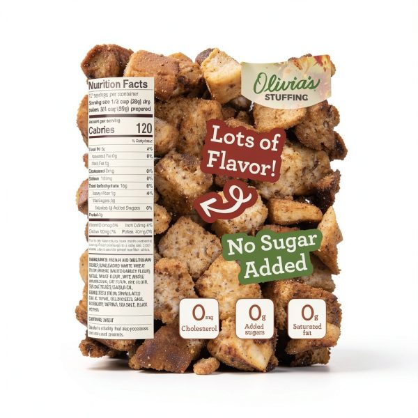 Olivias Croutons Homemade Stuffing Mix Vegetarian NonGMO-1