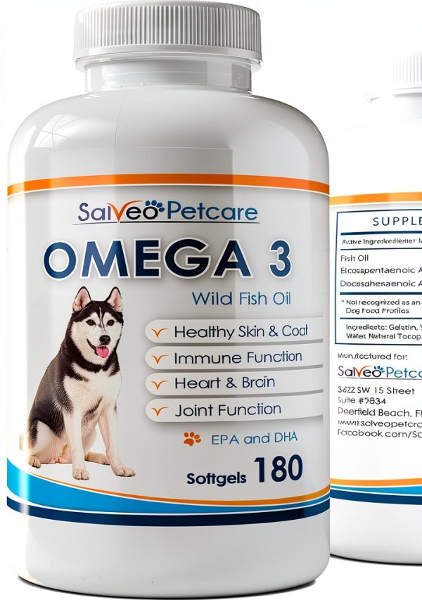 Salveo Petcare Dog Fish Oil Supplement Wild Caught Omega 3-4
