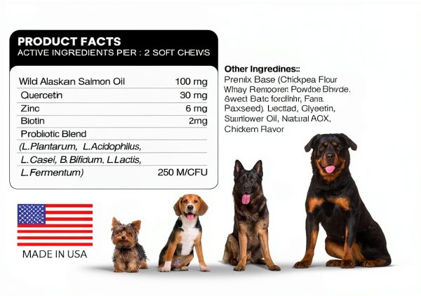 Grateful Pawz Dog Allergy Relief Chews Skin Coat Supplement-5