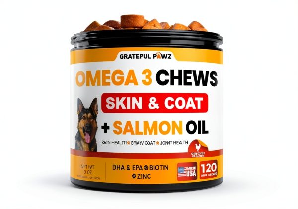 Grateful Pawz Dog Allergy Relief Chews Skin Coat Supplement-4