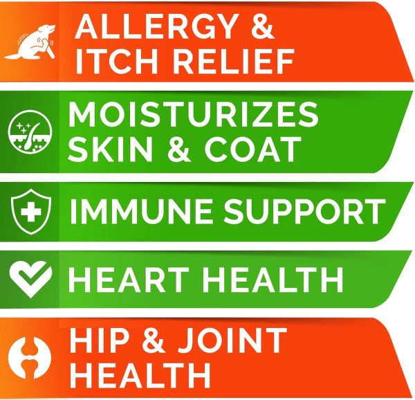 STRELLALAB Salmon Oil Omega 3 Dog Chews Skin Coat-2