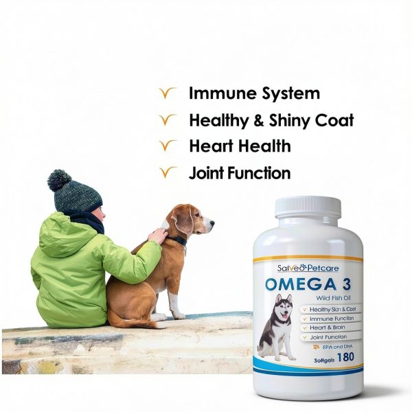 Salveo Petcare Dog Fish Oil Supplement Wild Caught Omega 3-1