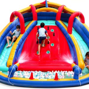 NEW TIME PLASTIC MFG LTD. 3-in-1 Water Slide Bounce House-0