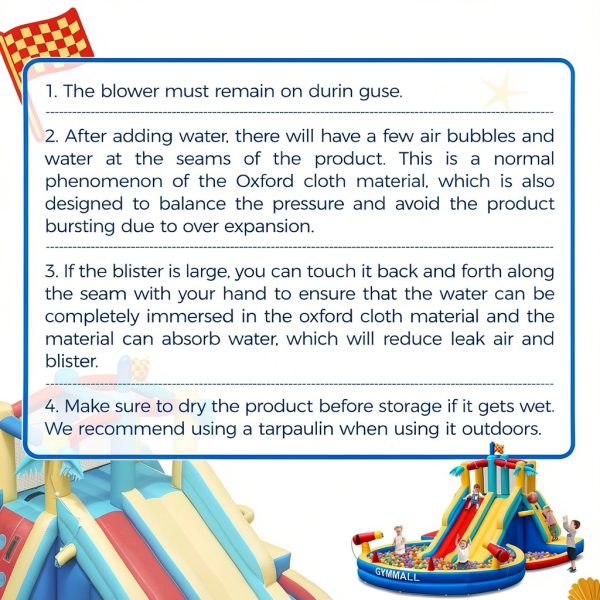 GYMMALL Inflatable Water Slide 8-in-1 Family Fun-8