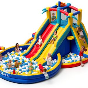 GYMMALL Inflatable Water Slide 8-in-1 Family Fun-0