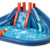 Action Air Inflatable Water Slide Castle 2 Slides Climbing Wall 43lb-3