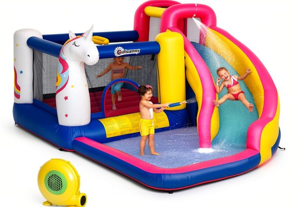 Aosom Inflatable Water Park for Kids-0