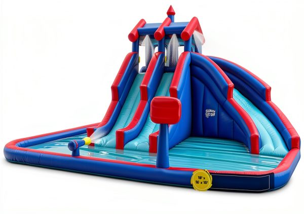SUNNY & FUN Deluxe Inflatable Water Park 18x15.8x10 ft Slide Set-0