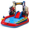 Bestway Spider-Man Inflatable Pool with Slide 6'11" x 6'9" for Kids-0