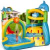 JOYMOR 8in1 Inflatable Water Slide Park Dolphin Theme for Kids 3+-1