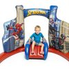 Bestway Spider-Man Inflatable Pool with Slide 6'11" x 6'9" for Kids-4