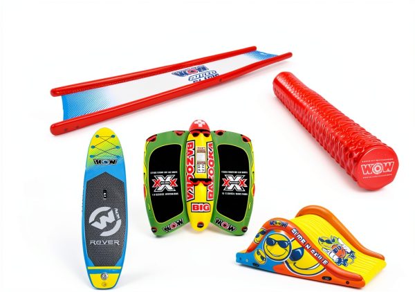 WOW Sports Rocket Pool Slide Large Multi-Color Inflatable Water Slide-5