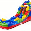 HeroKiddo Block Party Water Slide PVC Built-in Drain Safe Design-0