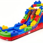 HeroKiddo Block Party Water Slide PVC Built-in Drain Safe Design-0