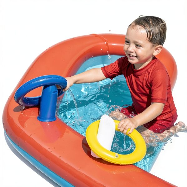 Bestway Spider-Man Inflatable Pool with Slide 6'11" x 6'9" for Kids-3