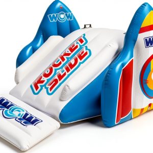 WOW Sports Rocket Pool Slide Large Multi-Color Inflatable Water Slide-0