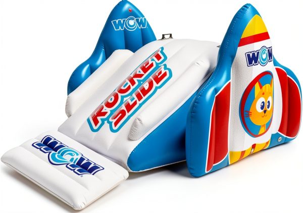 WOW Sports Rocket Pool Slide Large Multi-Color Inflatable Water Slide-0