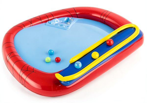 Bestway Spider-Man Inflatable Pool with Slide 6'11" x 6'9" for Kids-6