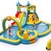 JOYMOR 8in1 Inflatable Water Slide Park Dolphin Theme for Kids 3+-0
