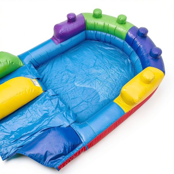 HeroKiddo Block Party Water Slide PVC Built-in Drain Safe Design-3