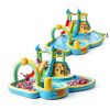 JOYMOR 8in1 Inflatable Water Slide Park Dolphin Theme for Kids 3+-4